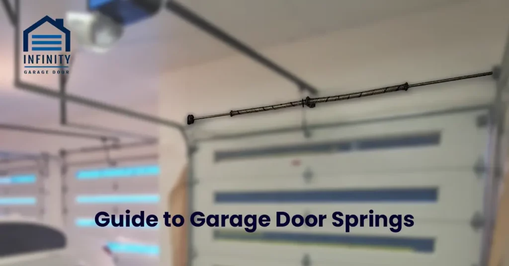 a close-up of a garage door springs